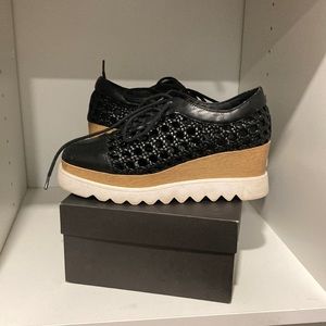 Platform Mixed Material Shoes